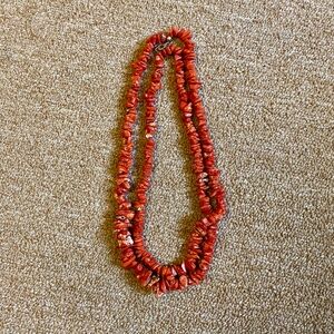 Coral double necklace